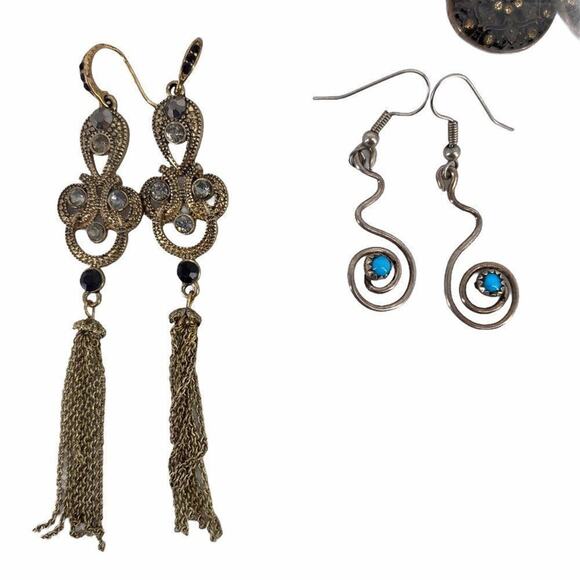 Costume Jewelry Earrings Mixed 15+ Piece Lot Some New - Picture 2 of 9